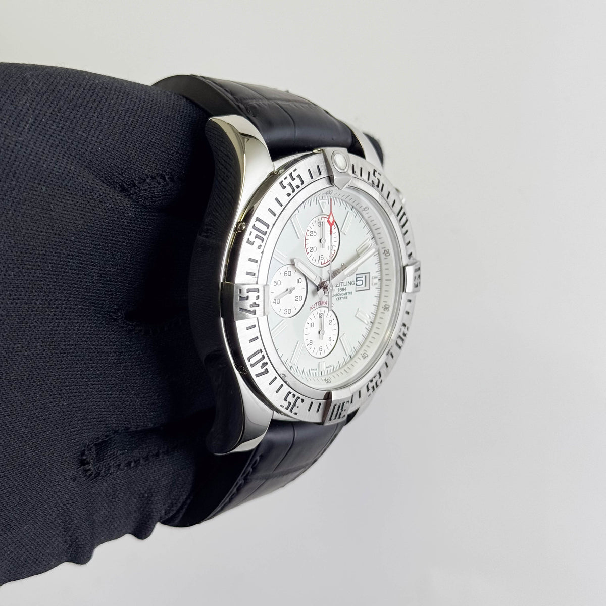 Breitling Super Avenger II 48mm White Dial Watch Ref# A13371