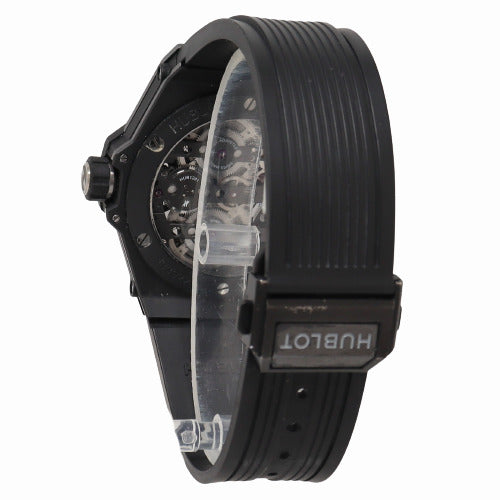 Hublot Big Bang Meca-10 Black Magic Black Ceramic 45mm Black Skeleton Stick Dial Watch Reference# 414.CI.1123.RX - Happy Jewelers Fine Jewelry Lifetime Warranty