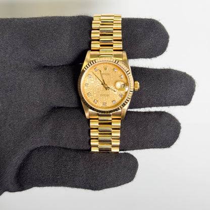 Rolex Datejust 31mm Champagne Dial Watch Ref# 68278