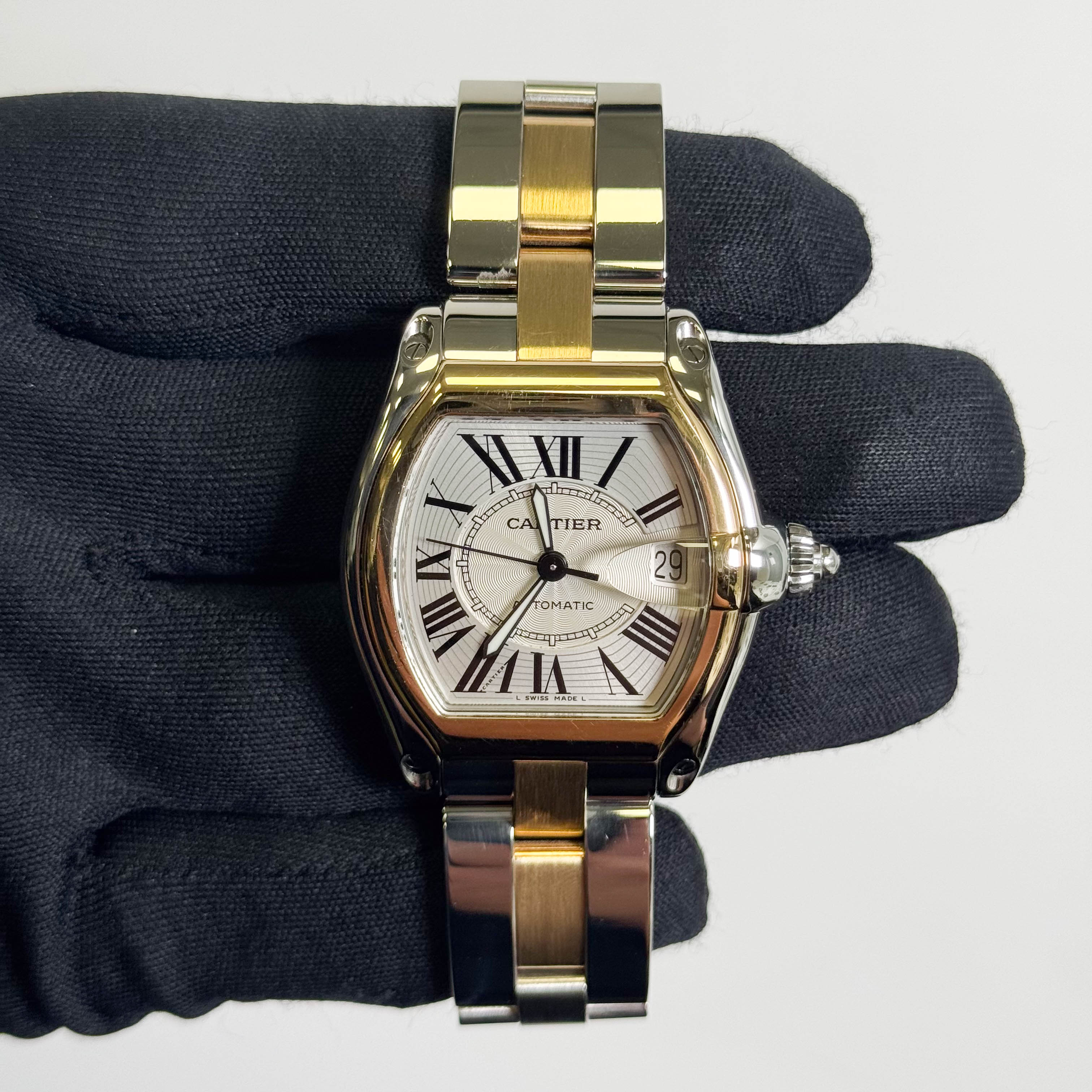 Cartier Roadster 37mm Silver Dial Watch Ref# W62031Y4 - Happy Jewelers Fine Jewelry Lifetime Warranty