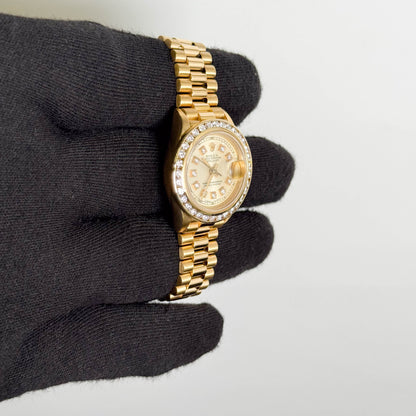 Rolex Datejust 26mm Champagne Dial Watch Ref# 69178