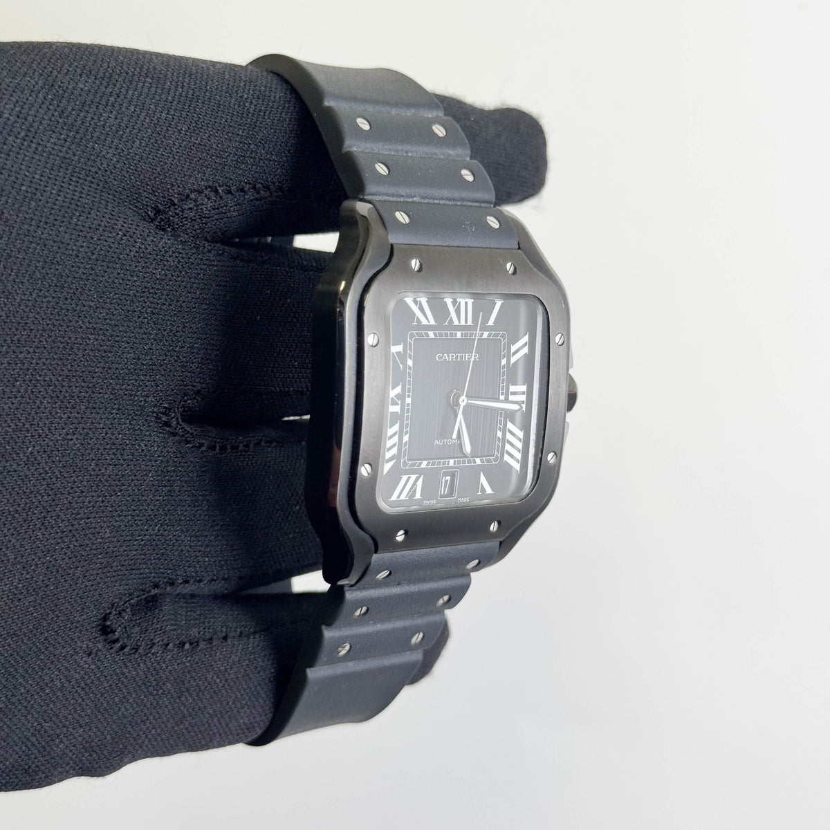 Cartier Santos 40mm Black Dial Watch Ref# WSSA0039