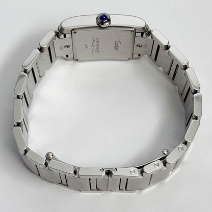 Cartier Tank Stainless Steel 25mm White/Ivory Dial Watch Ref# W51011Q3 - Happy Jewelers Fine Jewelry Lifetime Warranty