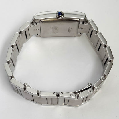 Cartier Tank Française Stainless Steel 28mm White Dial Watch Ref# W51002Q3 - Happy Jewelers Fine Jewelry Lifetime Warranty
