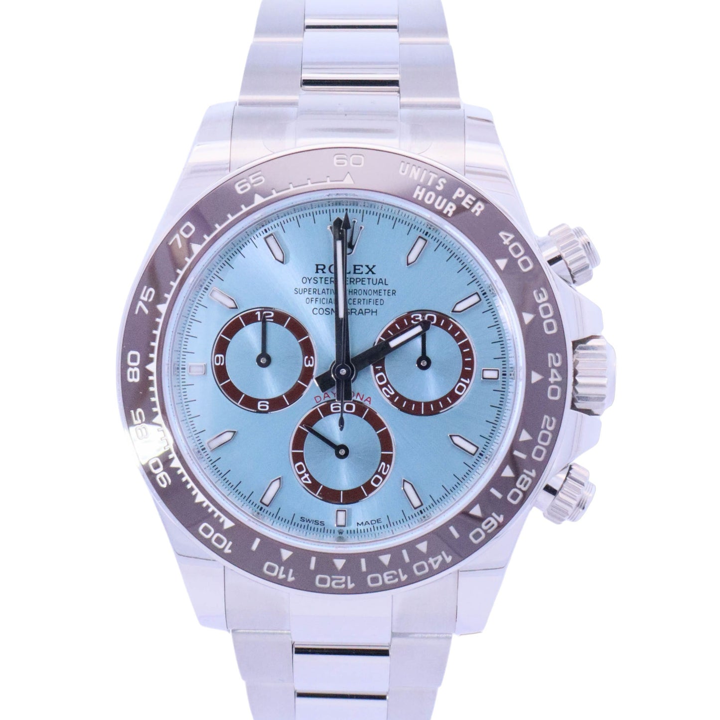 Rolex Daytona 40mm Platinum Ice Blue Chronograph Dial Watch Reference# 126506 - Happy Jewelers Fine Jewelry Lifetime Warranty