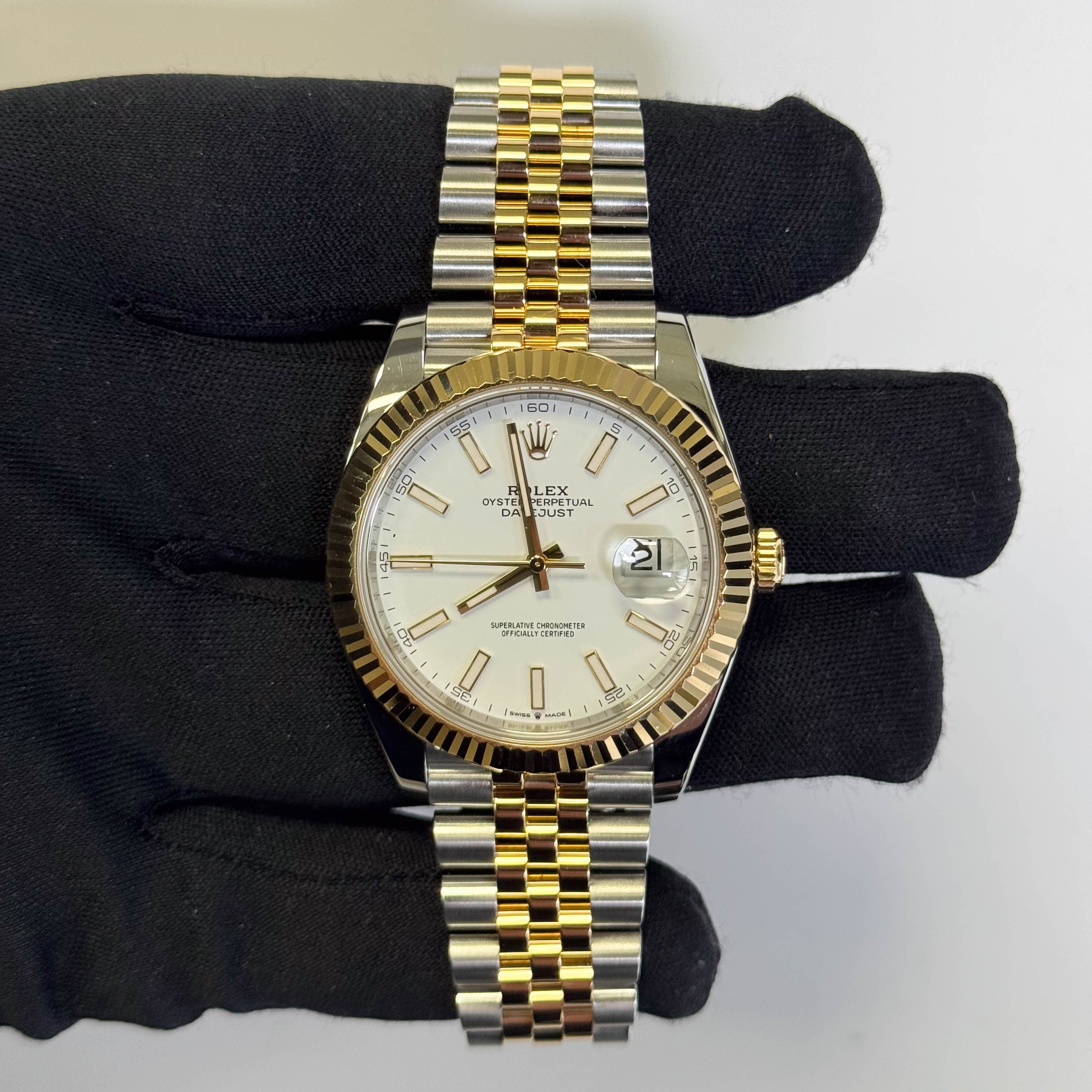 Rolex Datejust 41mm White Dial Watch Ref# 126333 - Happy Jewelers Fine Jewelry Lifetime Warranty