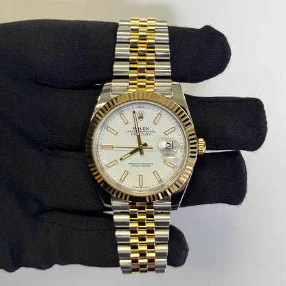 Rolex Datejust 41mm White Dial Watch Ref# 126333 - Happy Jewelers Fine Jewelry Lifetime Warranty