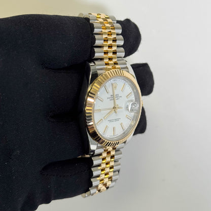 Rolex Datejust 41mm White Dial Watch Ref# 126333 - Happy Jewelers Fine Jewelry Lifetime Warranty