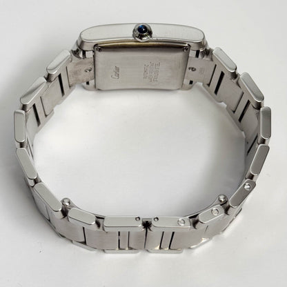 Cartier Tank Française Stainless Steel 28mm White Dial Watch Ref# W51002Q3 - Happy Jewelers Fine Jewelry Lifetime Warranty