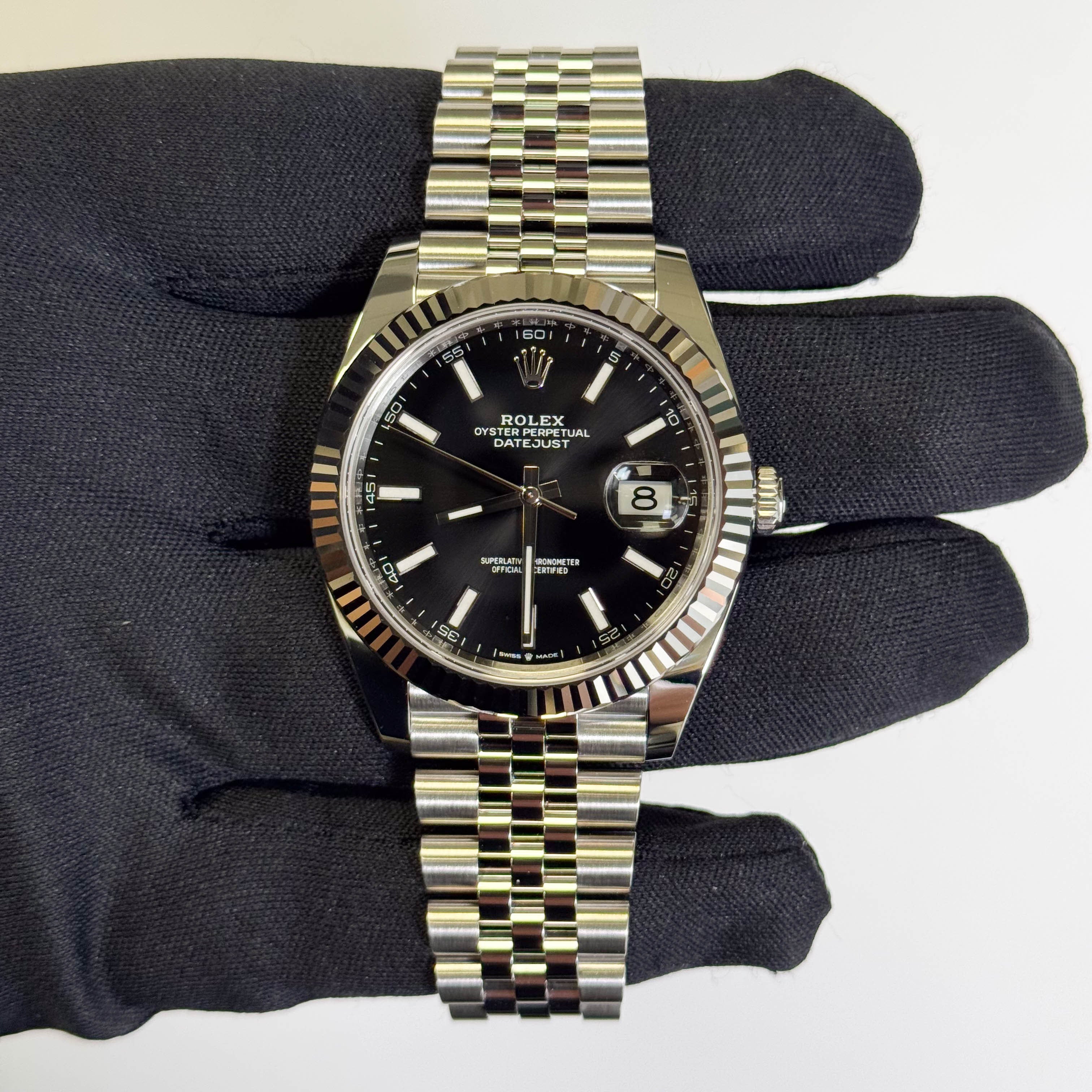 Rolex Datejust 41mm Black Dial Watch Ref# 126334 - Happy Jewelers Fine Jewelry Lifetime Warranty