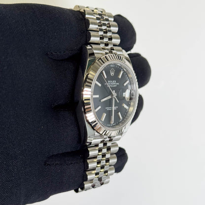 Rolex Datejust 41mm Black Dial Watch Ref# 126334 - Happy Jewelers Fine Jewelry Lifetime Warranty