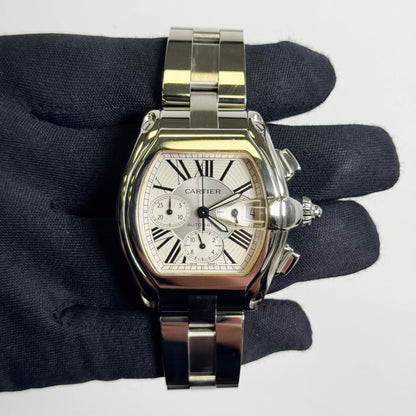 Cartier Roadster 48mm Silver Dial Watch Ref# W62019X6 - Happy Jewelers Fine Jewelry Lifetime Warranty