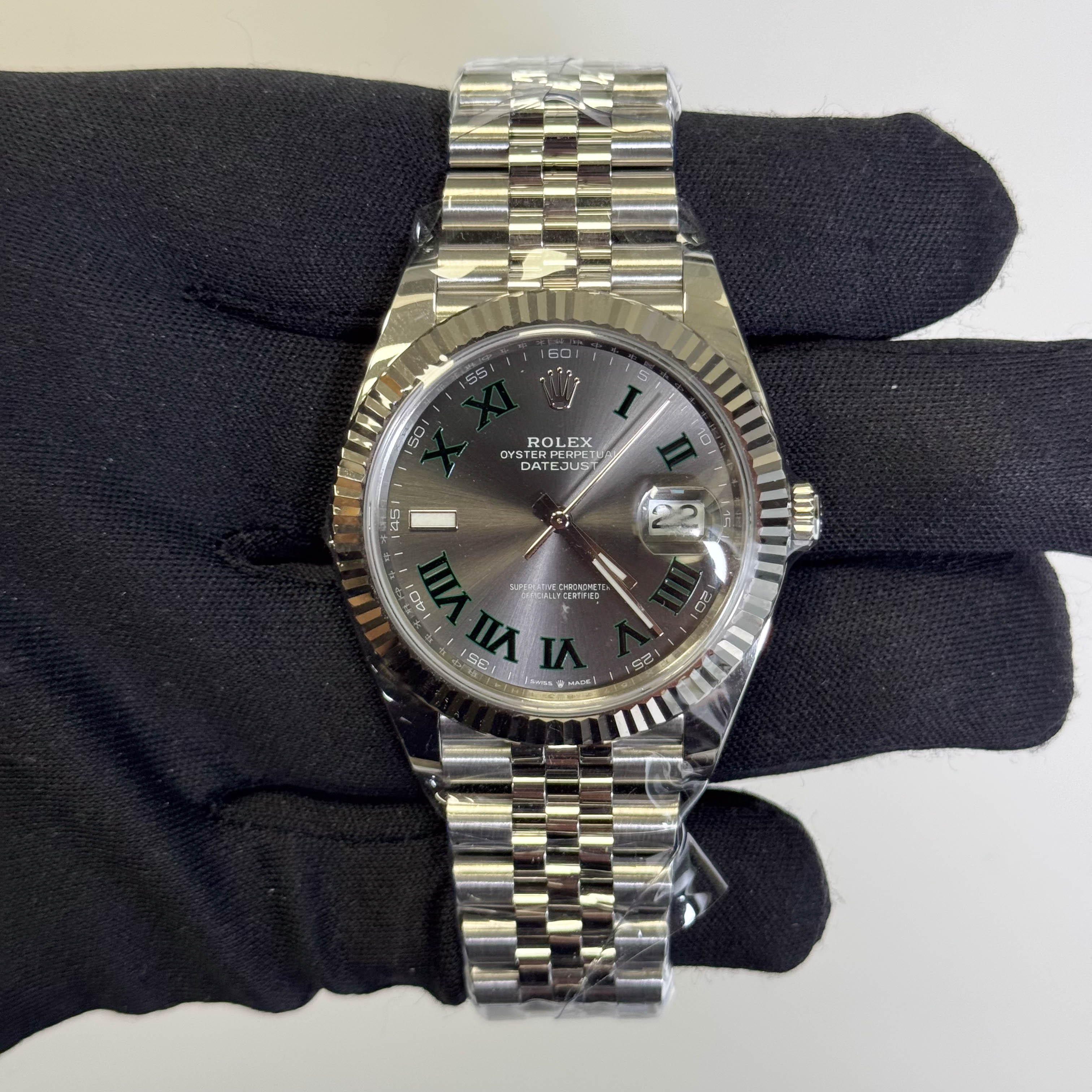 Rolex Datejust 41mm Wimbledon Dial Watch Ref# 126334