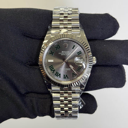 Rolex Datejust 41mm Wimbledon Dial Watch Ref# 126334