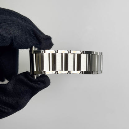 Cartier Tank Stainless Steel 25mm White/Ivory Dial Watch Ref# W51011Q3 - Happy Jewelers Fine Jewelry Lifetime Warranty