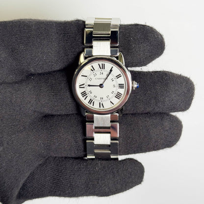 Cartier Ronde Solo 29mm White Dial Watch Ref# W6701004