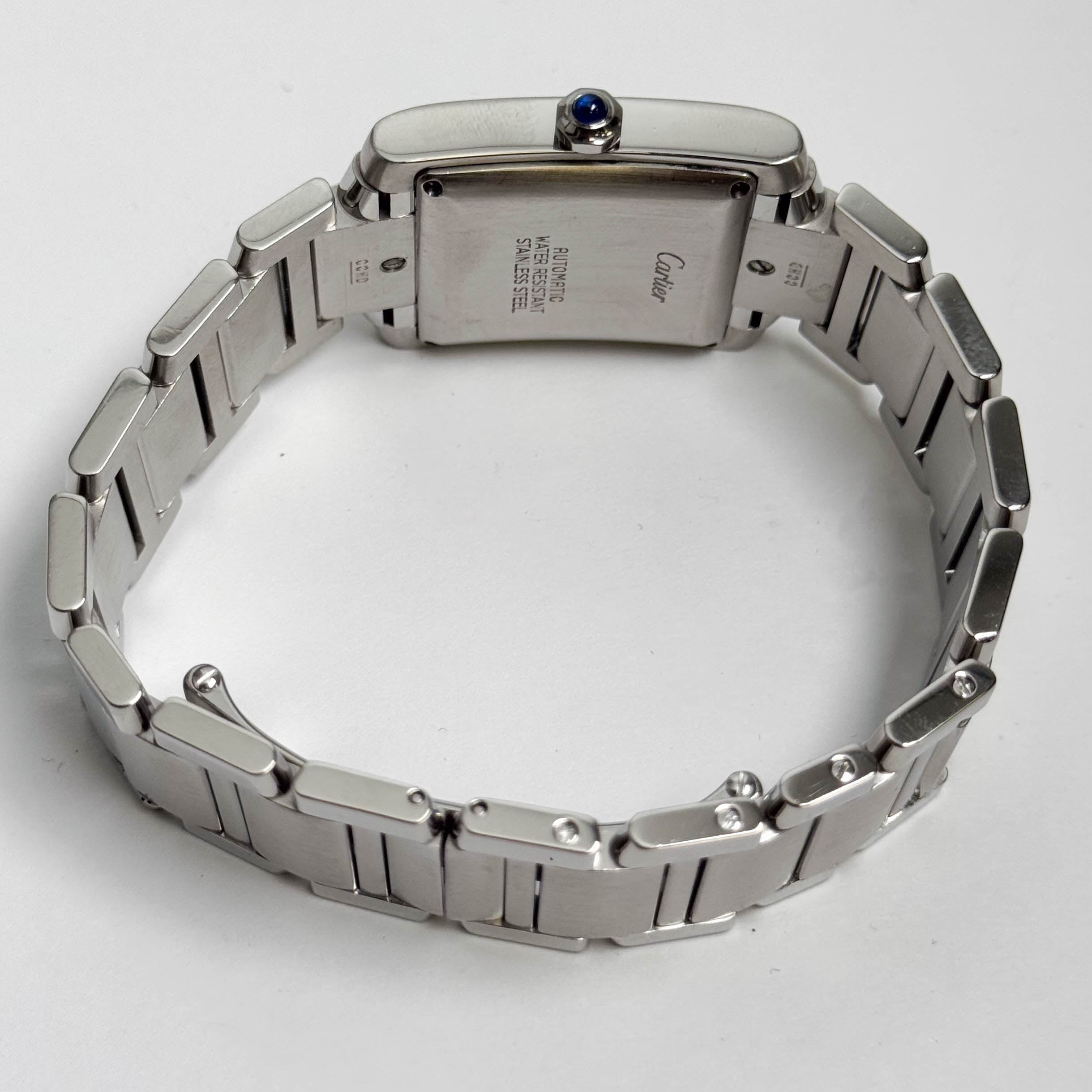 Cartier Tank Française Stainless Steel 28mm White Dial Watch Ref# W51002Q3 - Happy Jewelers Fine Jewelry Lifetime Warranty