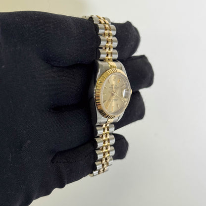 Rolex Datejust 26mm Champagne Dial Watch Ref# 69173 - Happy Jewelers Fine Jewelry Lifetime Warranty