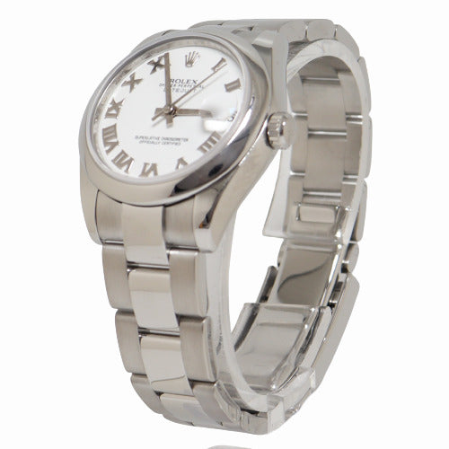 Rolex Datejust Stainless Steel 31mm White Roman Dial Watch Reference #: 178240 - Happy Jewelers Fine Jewelry Lifetime Warranty