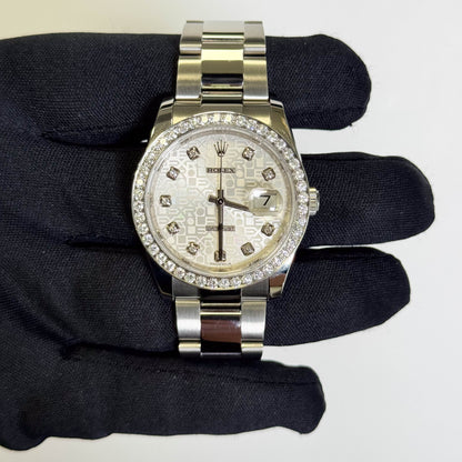 Rolex Datejust 36mm Silver Jubilee Dial Watch Ref# 116200 - Happy Jewelers Fine Jewelry Lifetime Warranty