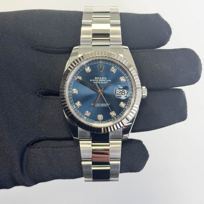 Rolex Datejust 41mm Blue Dial Watch Ref# 126334