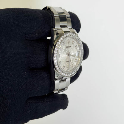 Rolex Datejust 36mm Silver Jubilee Dial Watch Ref# 116200 - Happy Jewelers Fine Jewelry Lifetime Warranty