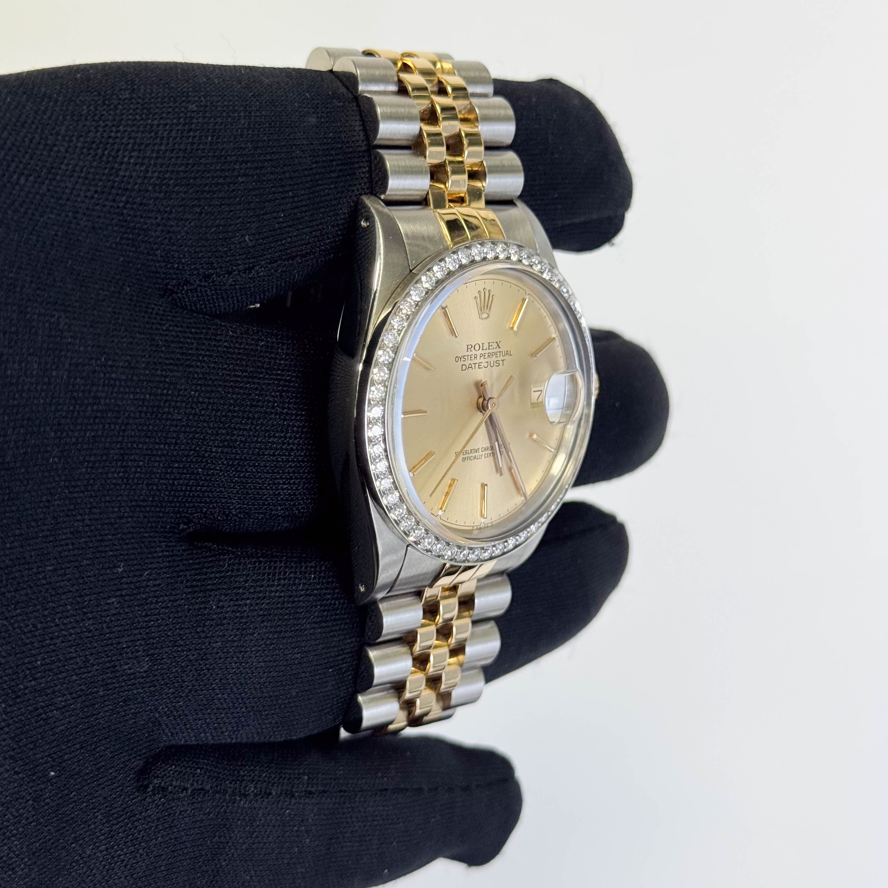 Rolex Datejust 36mm Champagne Dial Watch Ref# 16013 - Happy Jewelers Fine Jewelry Lifetime Warranty