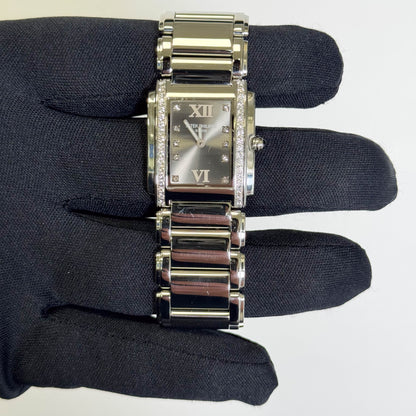 Patek Philippe Twenty 4 25mm x 30mm Grey Dial Watch Ref# 4910/10A-010 - Happy Jewelers Fine Jewelry Lifetime Warranty