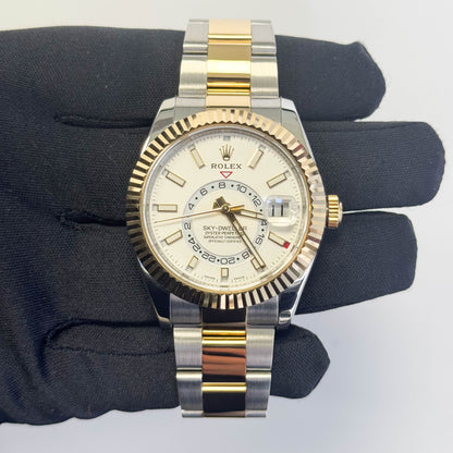 Rolex Sky-Dweller 42mm White Dial Watch Ref# 326933