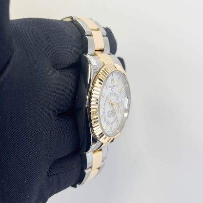 Rolex Sky-Dweller 42mm White Dial Watch Ref# 326933