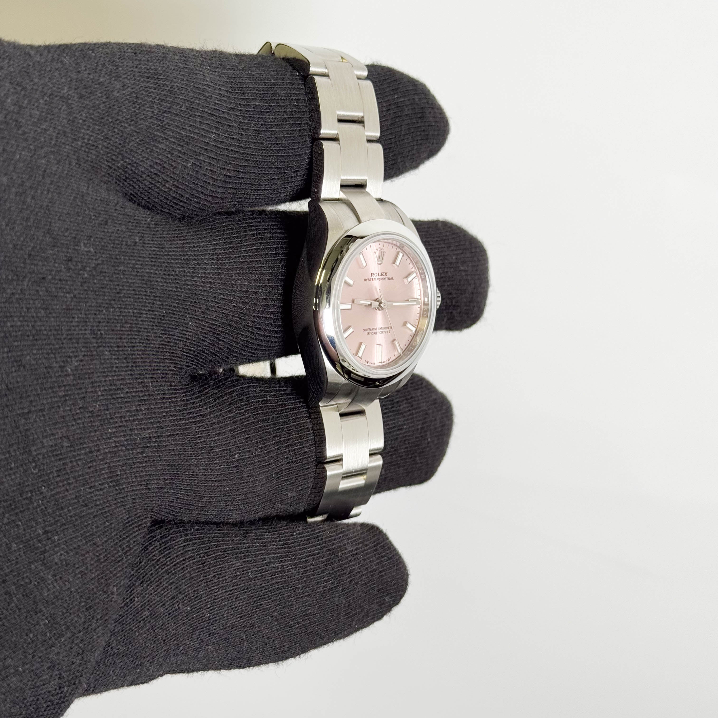 Rolex Oyster Perpetual 28mm Pink Dial Watch Ref# 276200
