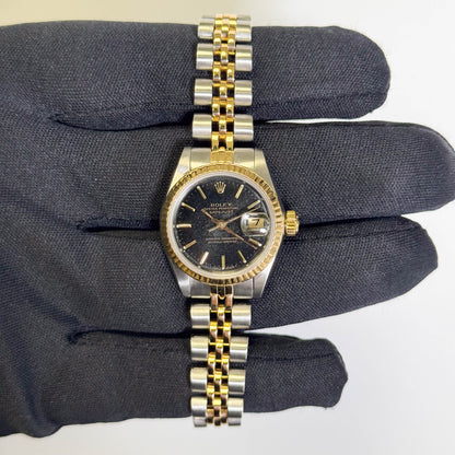 Rolex Datejust 26mm Black Dial Watch Ref# 69173 - Happy Jewelers Fine Jewelry Lifetime Warranty