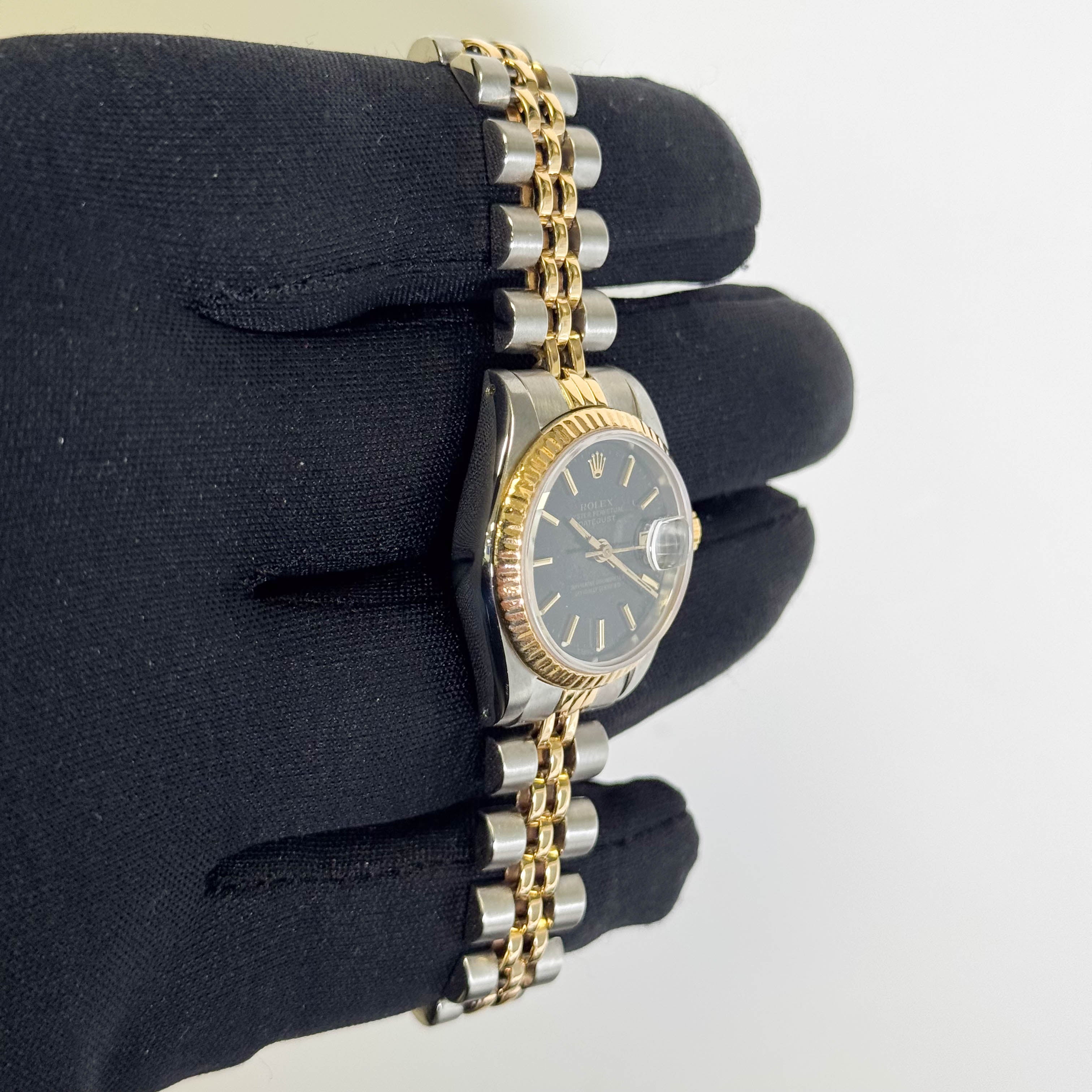 Rolex Datejust 26mm Black Dial Watch Ref# 69173 - Happy Jewelers Fine Jewelry Lifetime Warranty