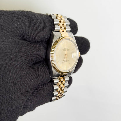 Rolex Datejust 36mm Champagne Dial Watch Ref# 16013