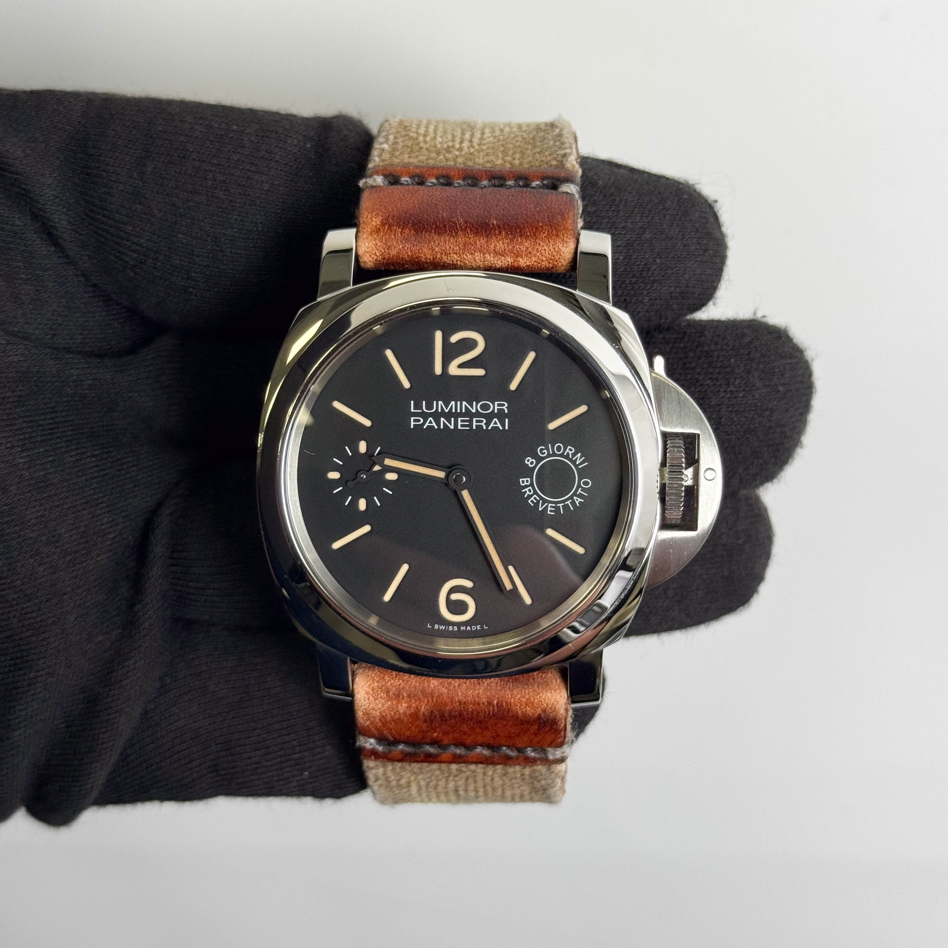 Panerai Luminor 44mm Black Dial Watch Ref# PAM00590