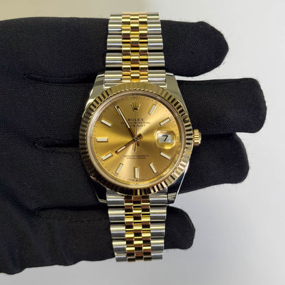 Rolex Datejust 41mm Champagne Dial Watch Ref# 126333 - Happy Jewelers Fine Jewelry Lifetime Warranty