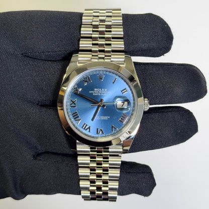 Rolex Datejust 41mm Blue Dial Watch Ref# 126300 - Happy Jewelers Fine Jewelry Lifetime Warranty