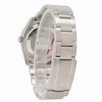 Rolex Mens Air King Stainless Steel 34MM Custom Dark MOP Diamond Dial Watch Reference# 114200 - Happy Jewelers Fine Jewelry Lifetime Warranty