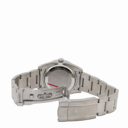 Rolex Mens Air King Stainless Steel 34MM Custom Dark MOP Diamond Dial Watch Reference# 114200 - Happy Jewelers Fine Jewelry Lifetime Warranty