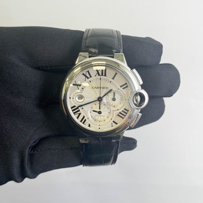 Cartier Ballon Bleu 44mm Silver Dial Watch Ref# W6920003