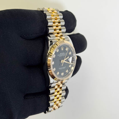 Rolex Datejust 36mm Black Dial Watch Ref# 126233 - Happy Jewelers Fine Jewelry Lifetime Warranty