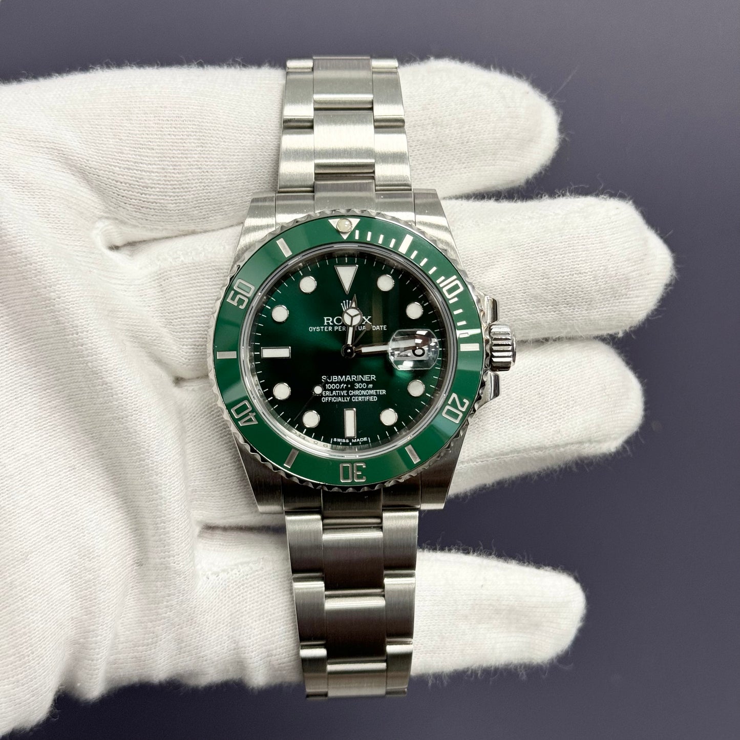 Rolex Submariner Date 40mm Green Dial Watch Ref# 116610LV