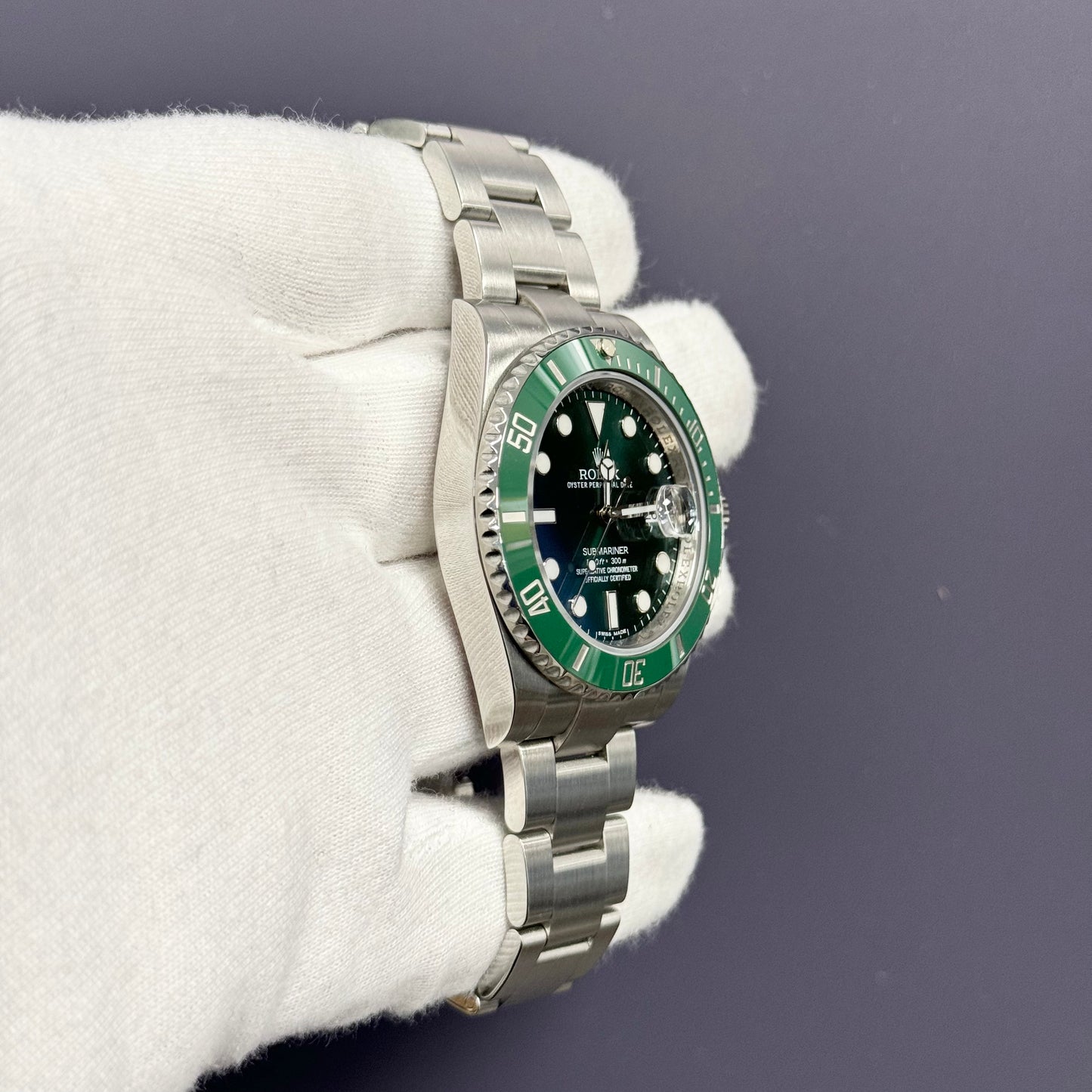 Rolex Submariner Date 40mm Green Dial Watch Ref# 116610LV