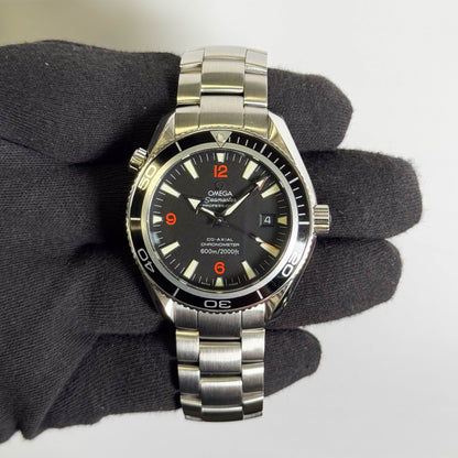 Omega Seamaster Planet Ocean Stainless Steel 42mm Black Stick Dial Watch Ref# 2200.51.00