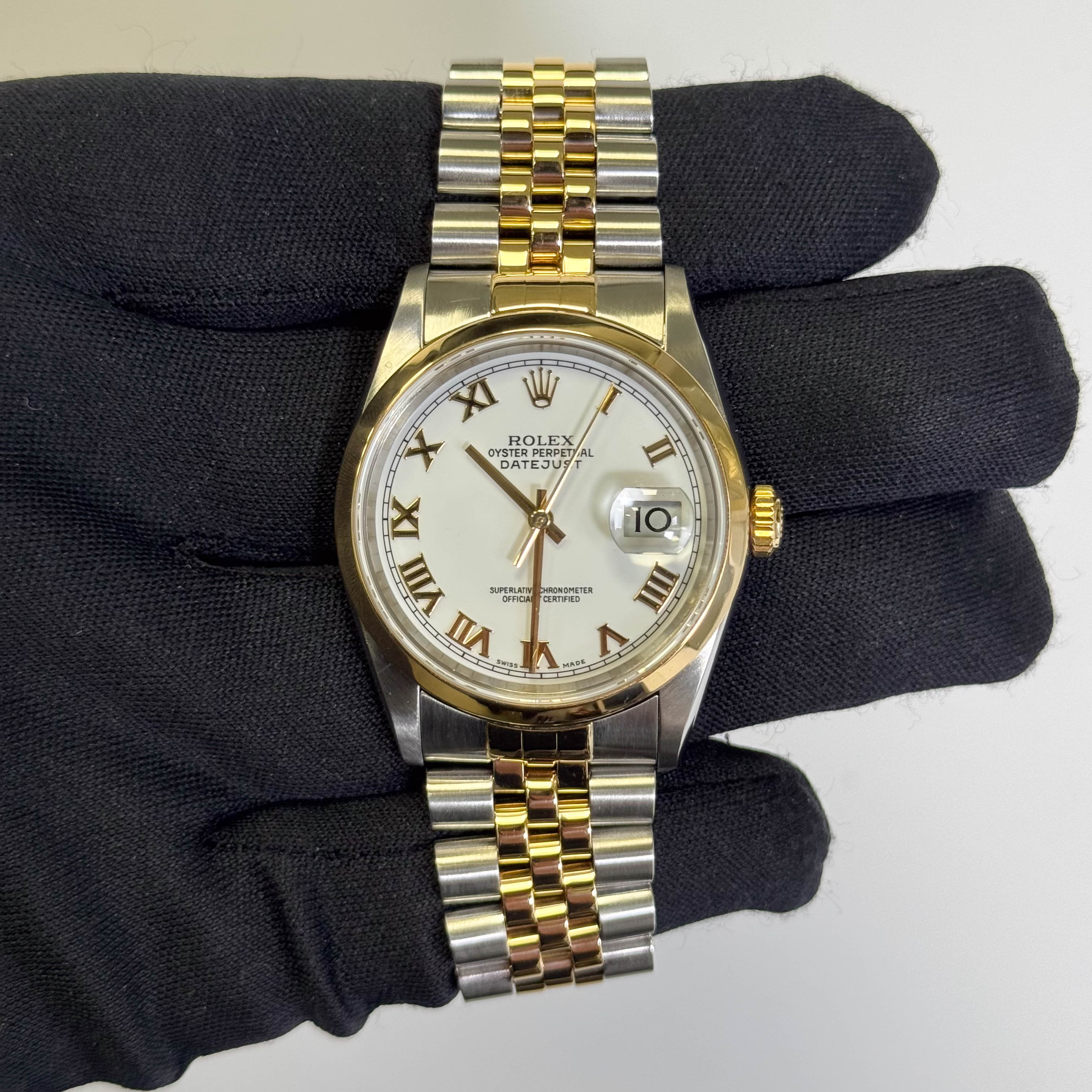 Rolex Datejust 36mm White Dial Watch Ref# 16203