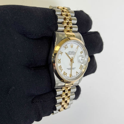 Rolex Datejust 36mm White Dial Watch Ref# 16203