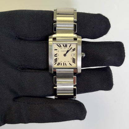 Cartier Tank 25mm White Dial Watch Ref# W51011Q3