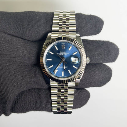 Rolex Datejust 41mm Blue Dial Watch Ref# 126334
