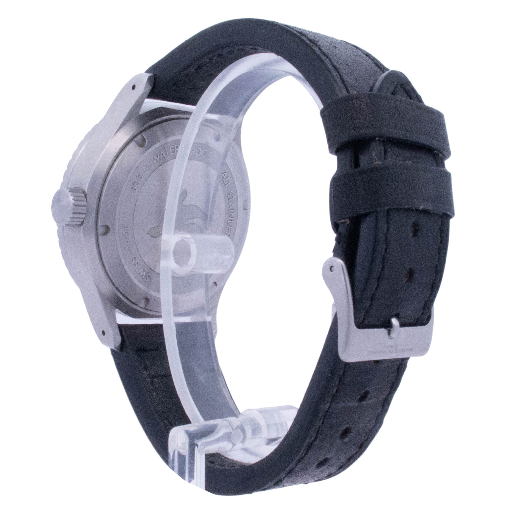 Maurice De Mauriac Deep Blue L2 42mm Stainless Steel Blue Stick Dial Watch Reference# L2 - Happy Jewelers Fine Jewelry Lifetime Warranty