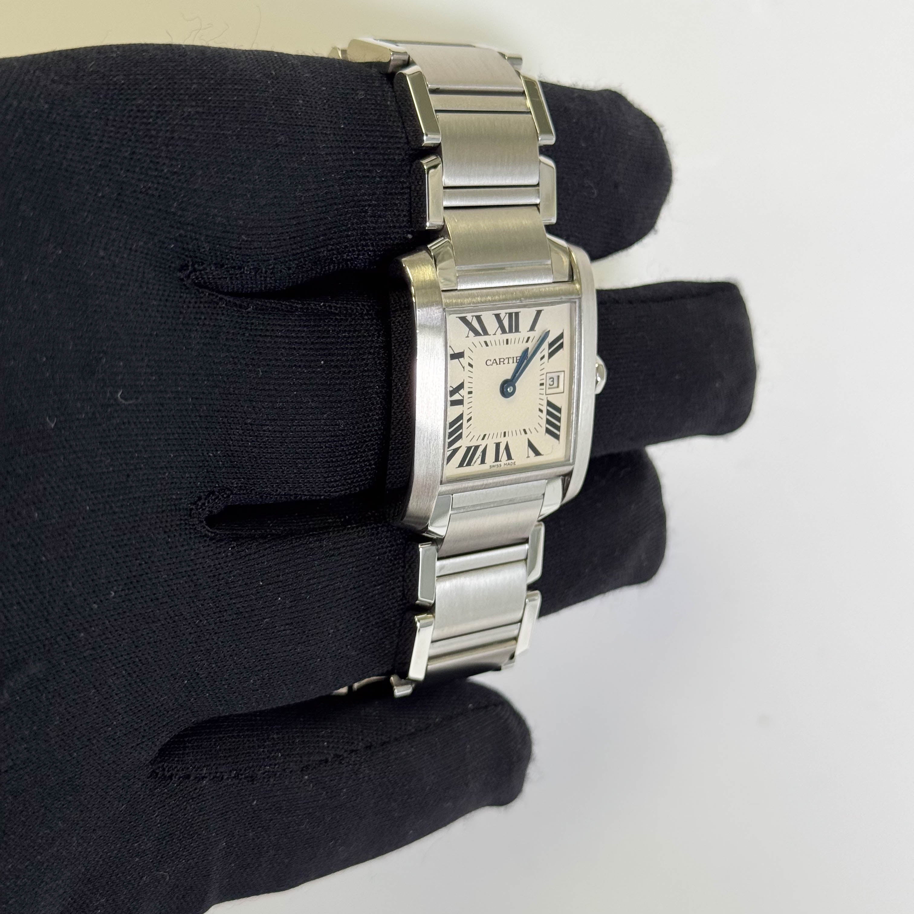 Cartier Tank 25mm White Dial Watch Ref# W51011Q3